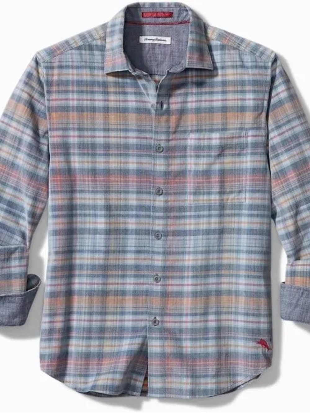 Tommy Bahama Men's Blue Plaid Button-Down Cord Shirt NWT